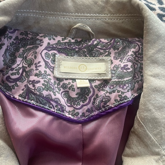 Wilson Leather Suede tan jacket coat XL - Picture 2 of 8